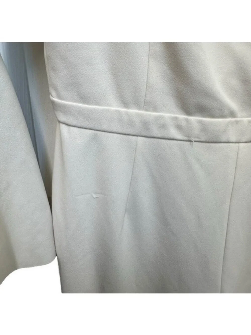 Lauren Ralph Lauren Jumpsuit Sz 16 Off White Bridal V Neck Wide Leg Frill Sleeve - Picture 10 of 10